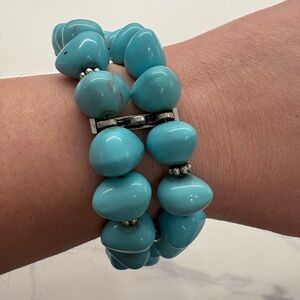Turquoise double Beaded Bracelet